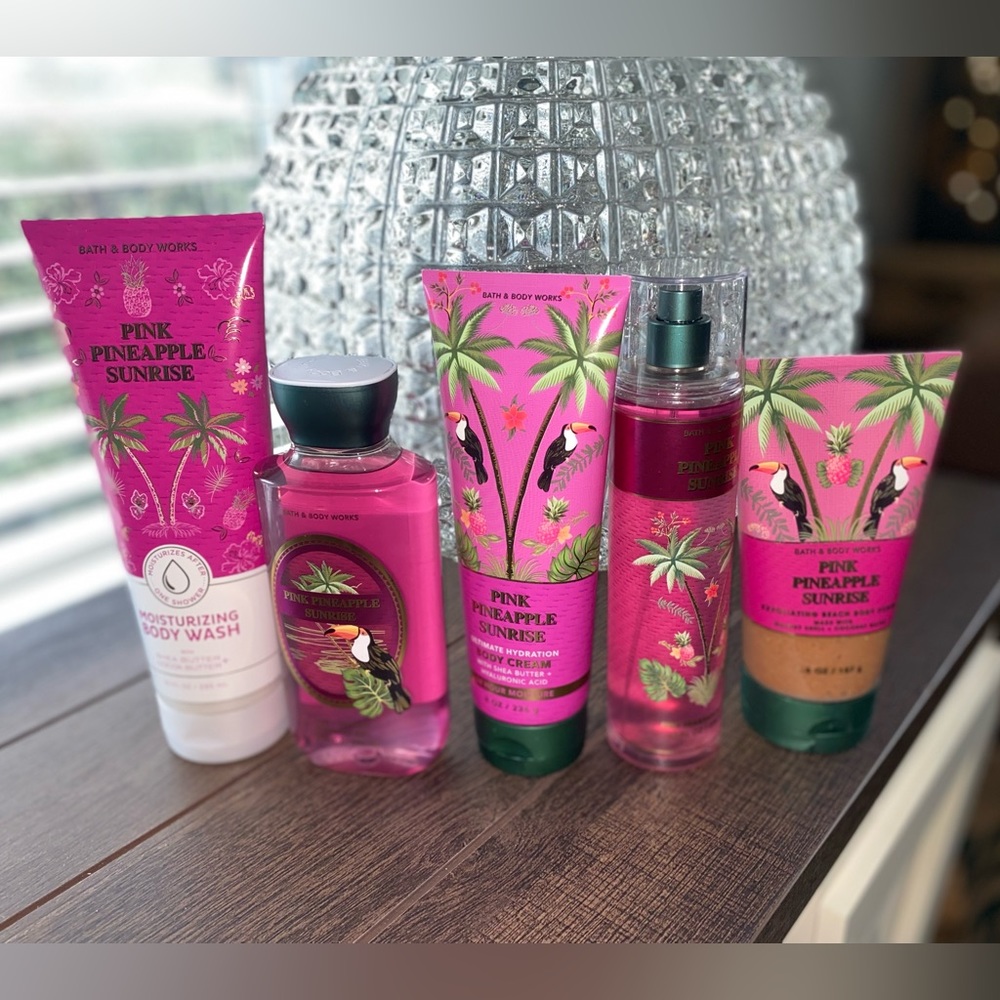 Bath & Body Works Pink Pineapple Sunrise Tropical Lot of 5 New